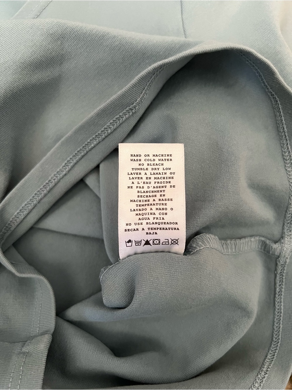 Groceries Apparel Organic Cotton Crop Top Slate Blue Sustainable Athleisure XS - Picture 6 of 9